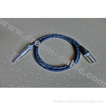 XLR Male to 1/4" Mono Plug Microphone Cable